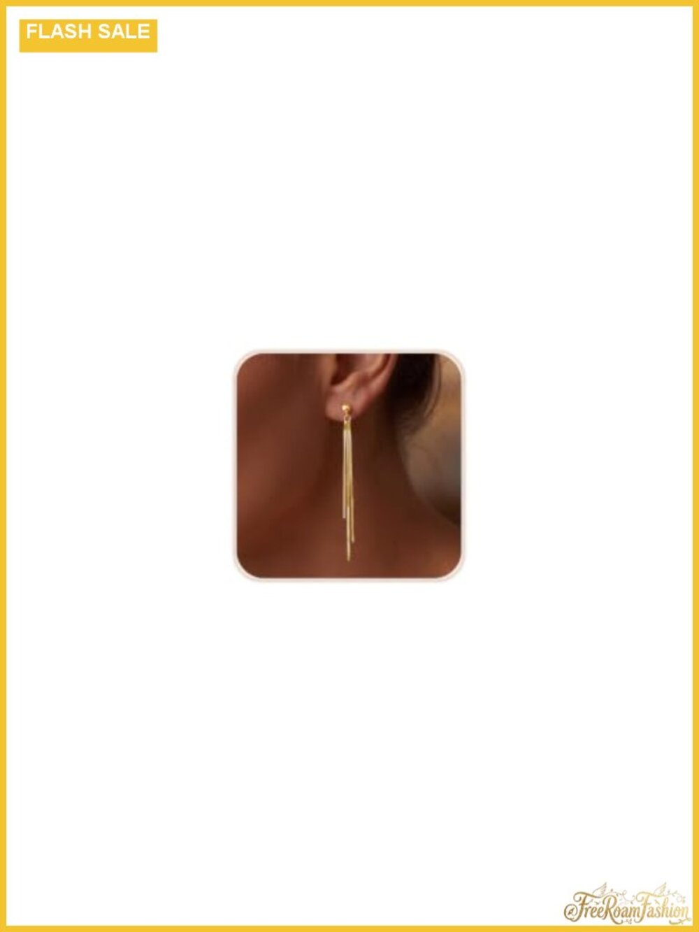 14K Gold Plated Dangle Tassel Earrings for Women
